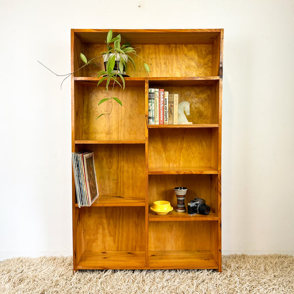 SOLID PINE ALCOVE BOOKCASE