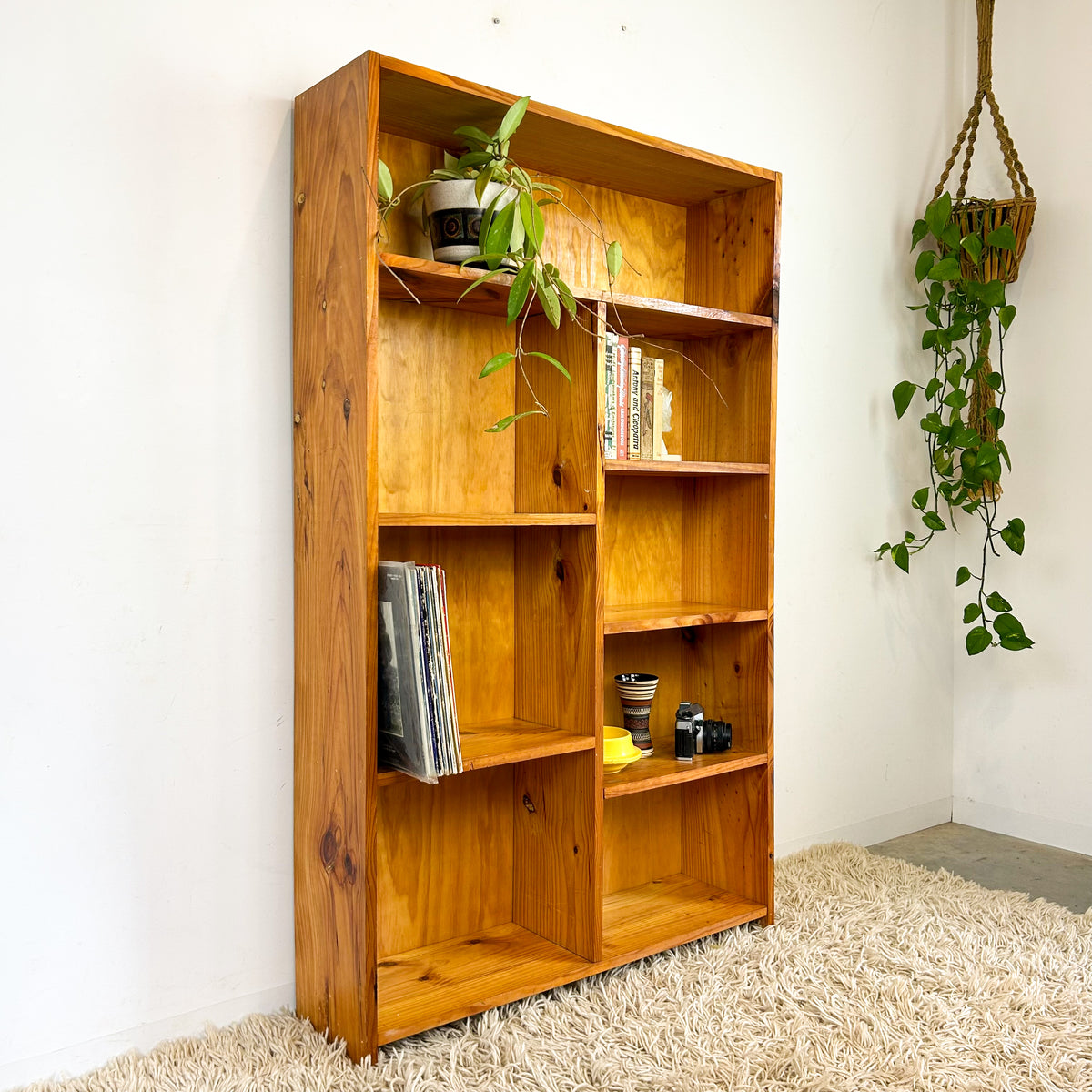 SOLID PINE ALCOVE BOOKCASE - HEY JUDE WORKSHOP • Vintage furniture & objects Melbourne