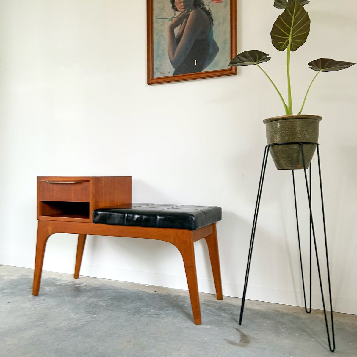 TELEPHONE TABLE WITH DRAWER - HEY JUDE WORKSHOP • Vintage furniture & objects Melbourne