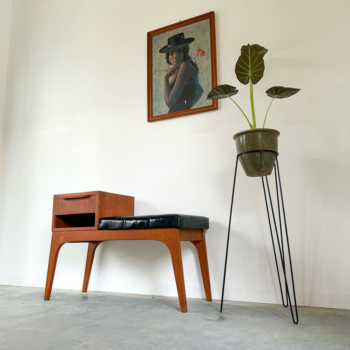TELEPHONE TABLE WITH DRAWER - HEY JUDE WORKSHOP • Vintage furniture & objects Melbourne