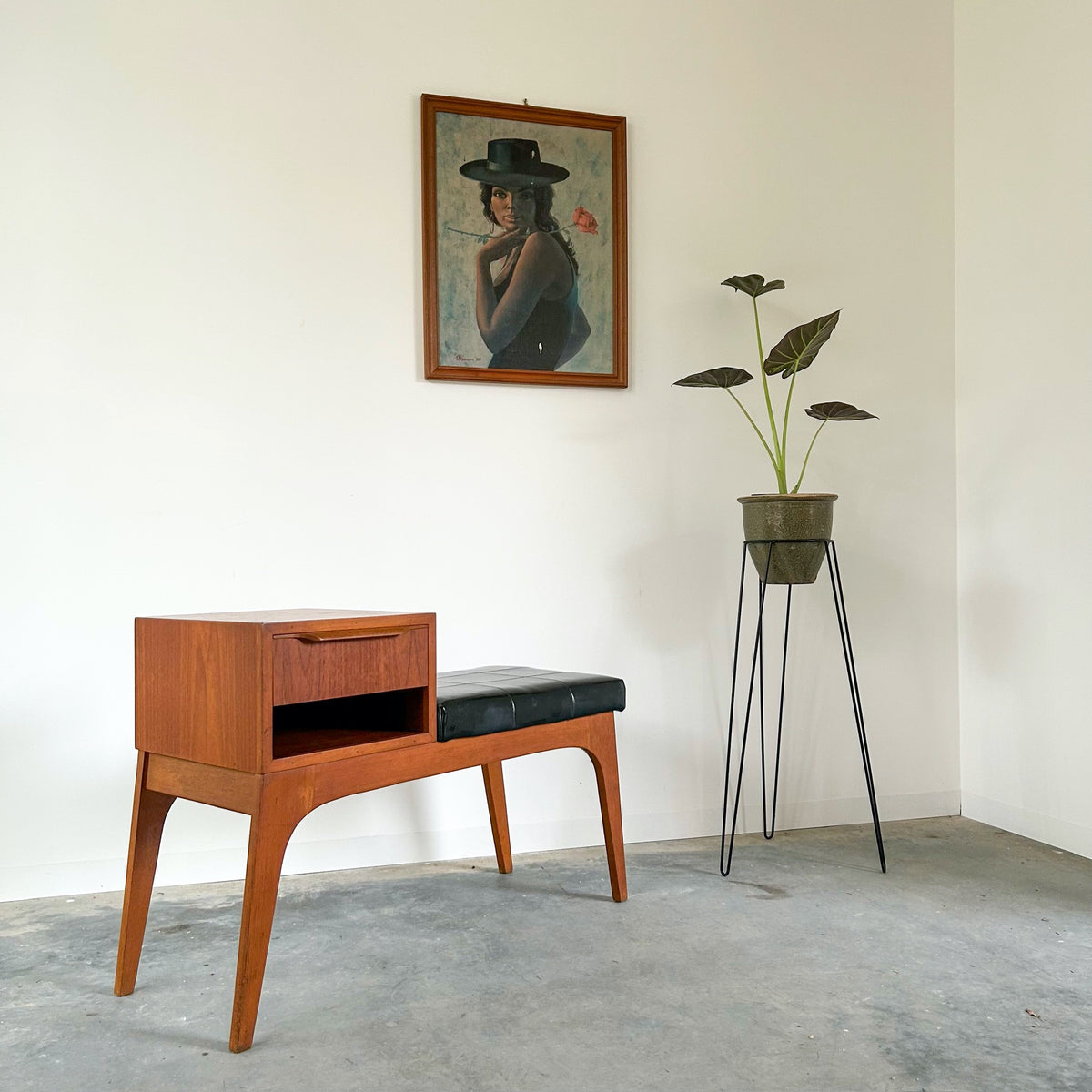 TELEPHONE TABLE WITH DRAWER - HEY JUDE WORKSHOP • Vintage furniture & objects Melbourne