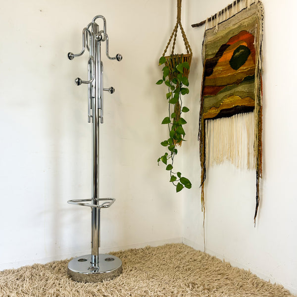 SPACE AGE CHROME HALL STAND