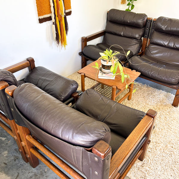 NORE FURNITURE TWO SEATER LEATHER SOFAS