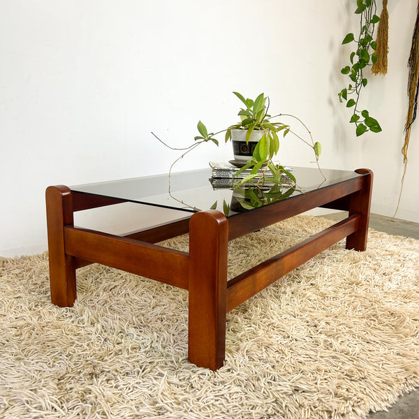 SMOKY GLASS COFFEE TABLE
