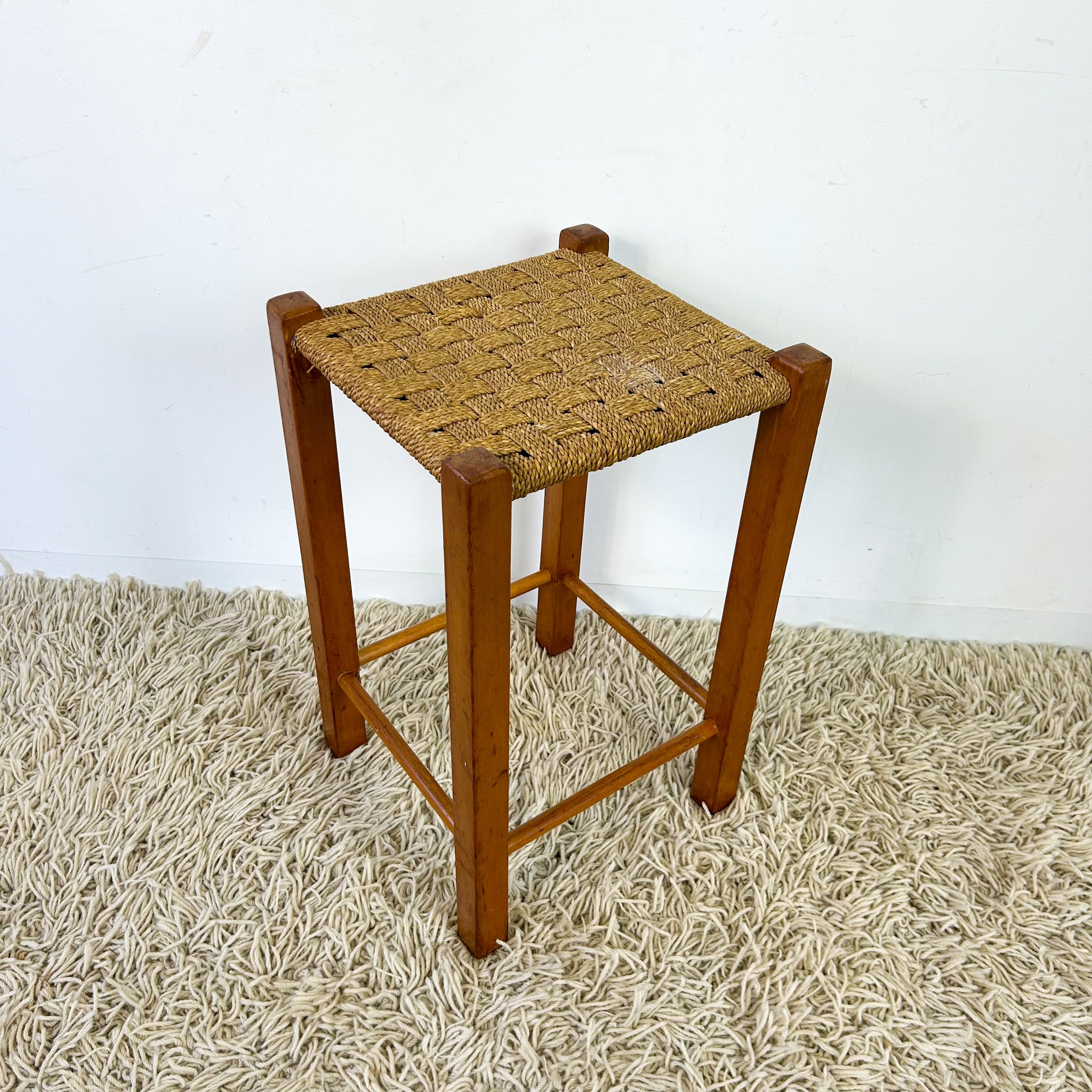 TALL WOVEN STOOL
