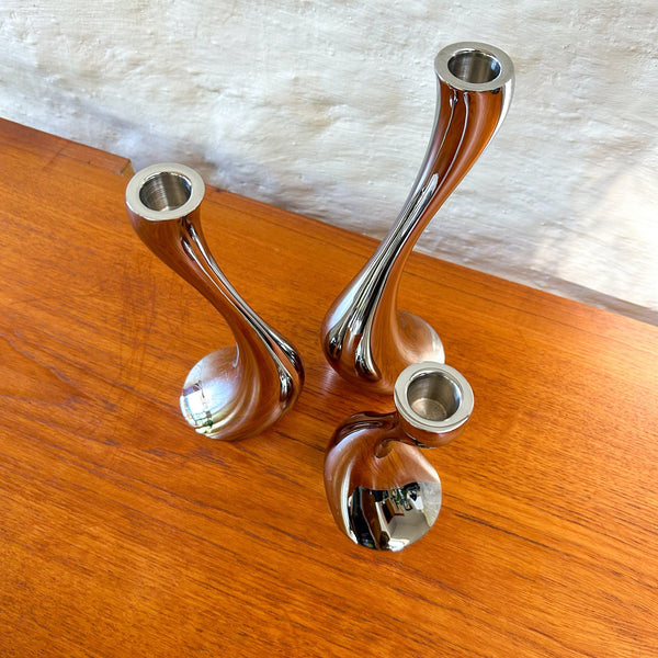 GEORG JENSEN COBRA CANDLE HOLDERS