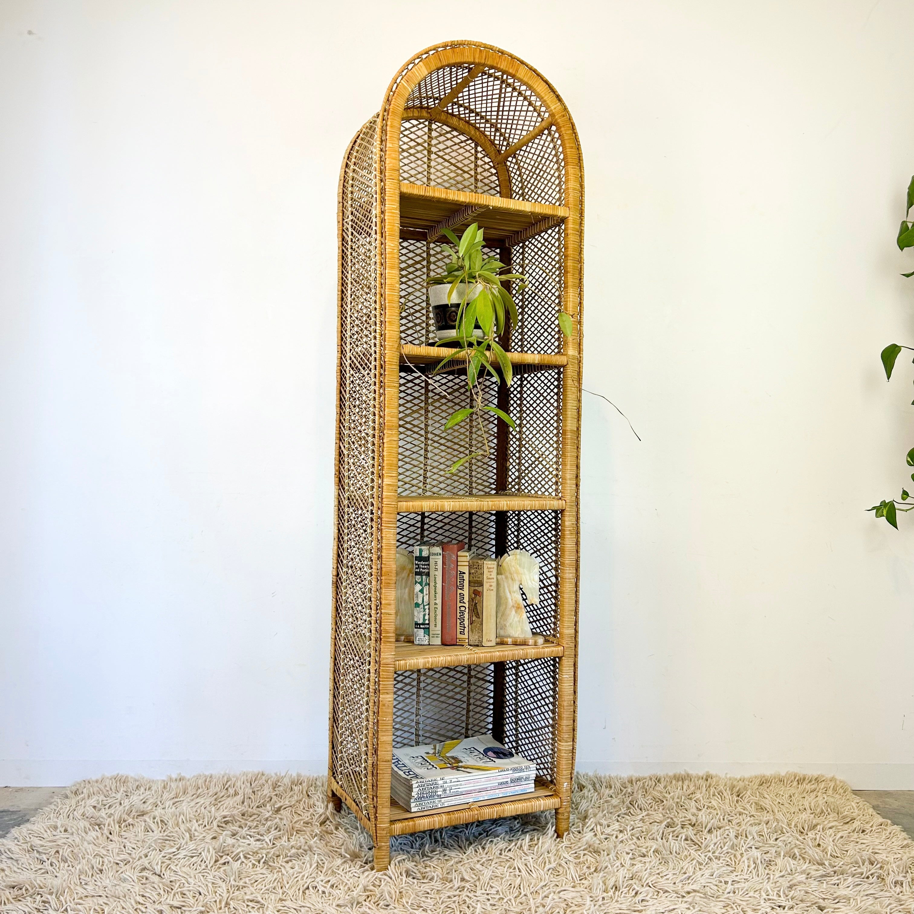 CANE HUTCH BOOKSHELF - HEY JUDE WORKSHOP • Vintage furniture & objects Melbourne