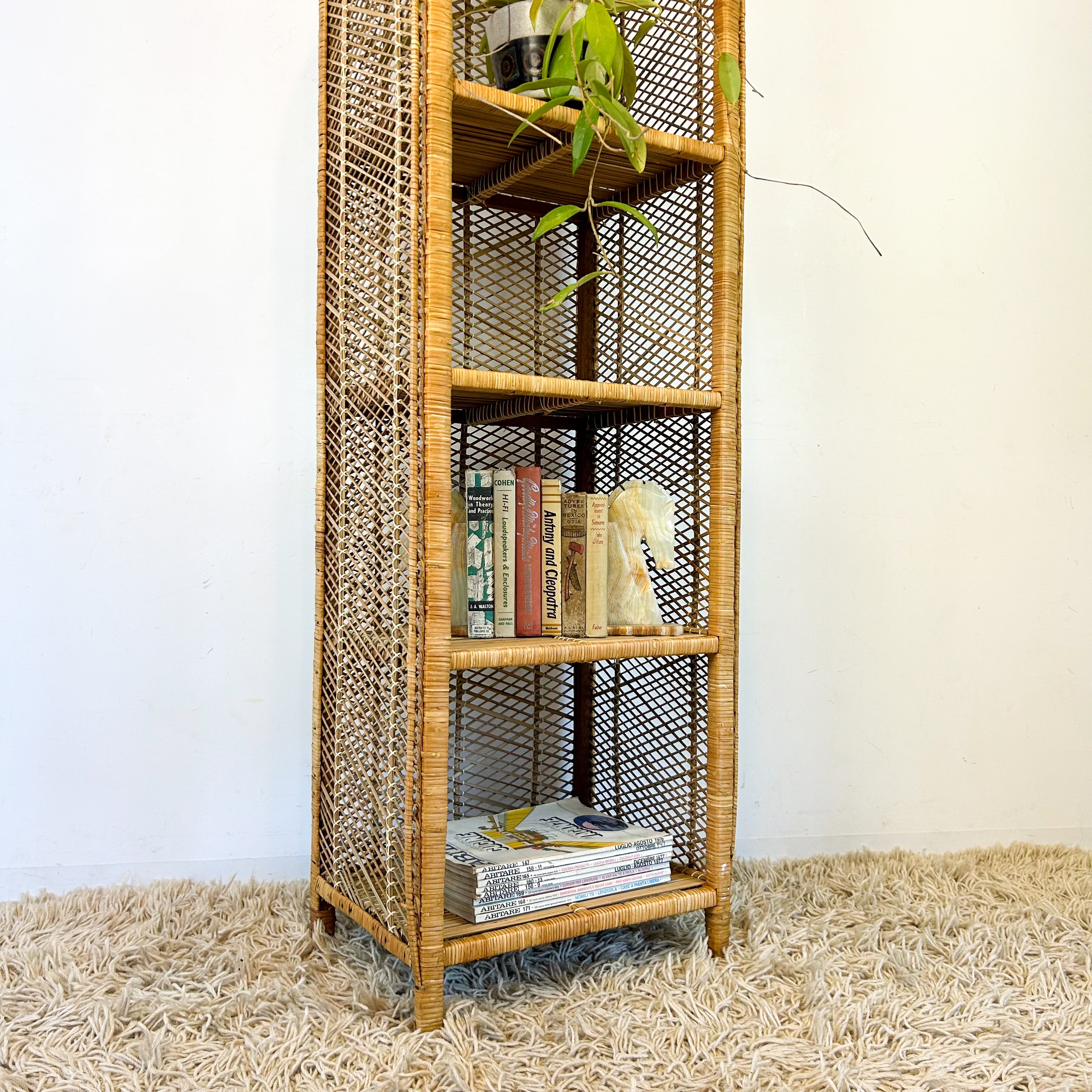 CANE HUTCH BOOKSHELF - HEY JUDE WORKSHOP • Vintage furniture & objects Melbourne