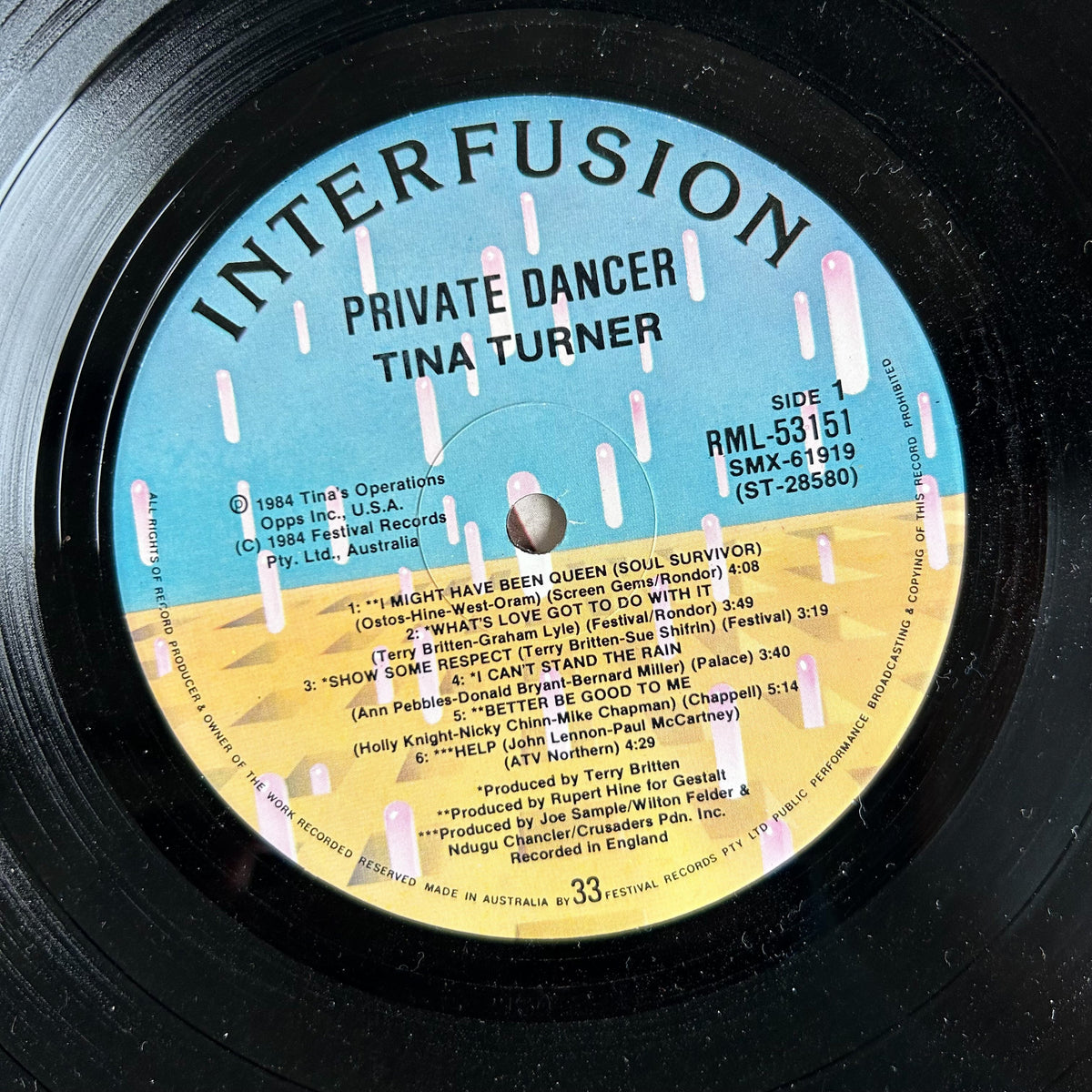 TINA TURNER - PRIVATE DANCER - HEY JUDE WORKSHOP • Vintage furniture & objects Melbourne