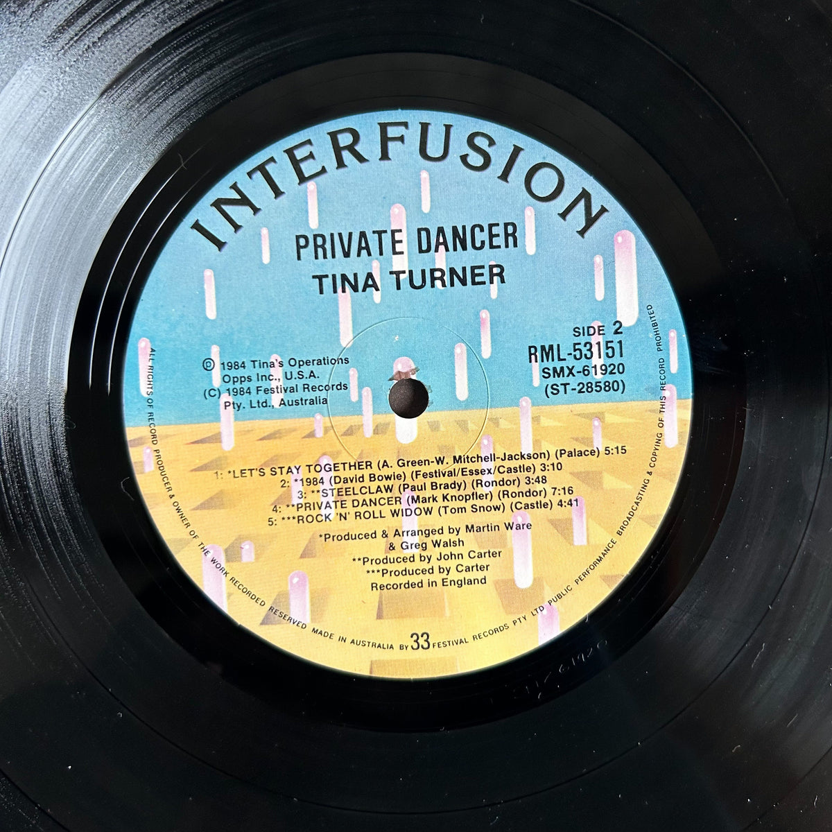 TINA TURNER - PRIVATE DANCER - HEY JUDE WORKSHOP • Vintage furniture & objects Melbourne