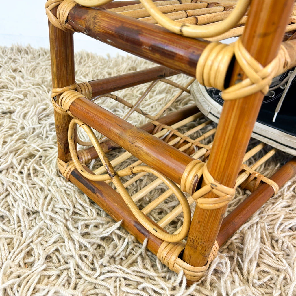 CANE SHOE RACK / SHELVES