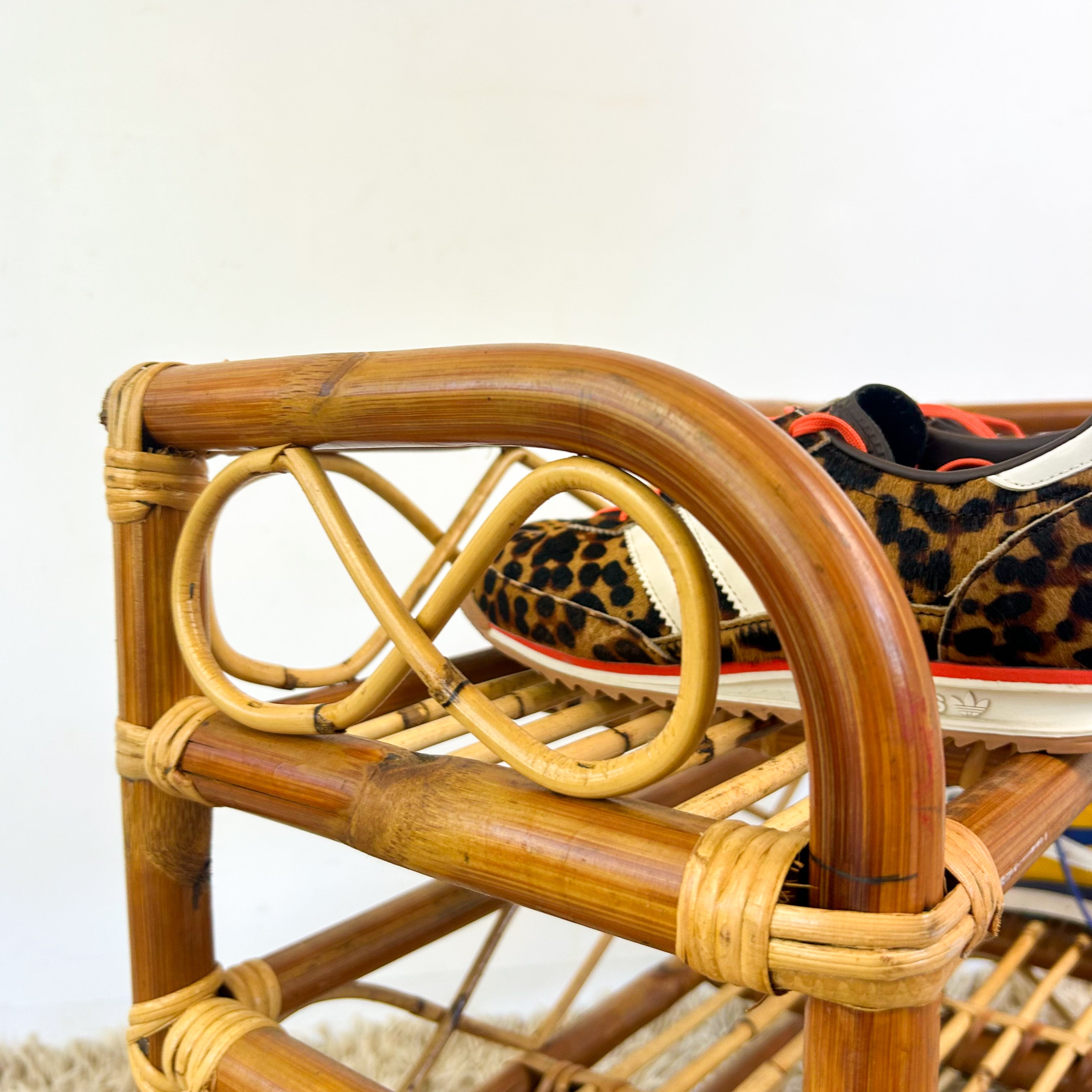 CANE SHOE RACK / SHELVES