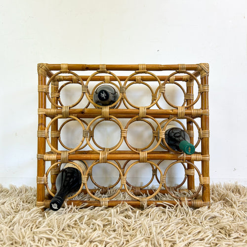 CANE WINE RACK - HEY JUDE WORKSHOP • Vintage furniture & objects Melbourne
