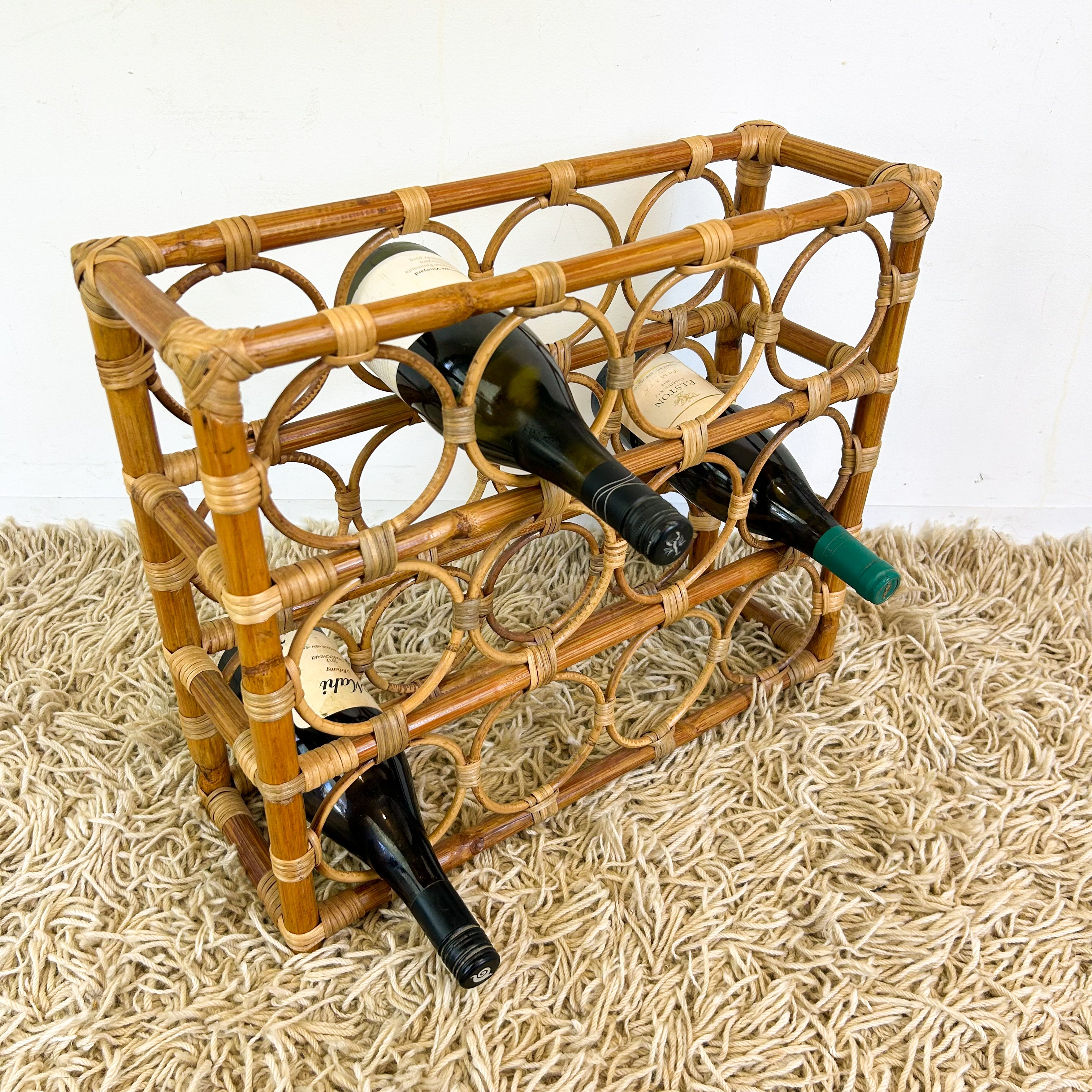 CANE WINE RACK
