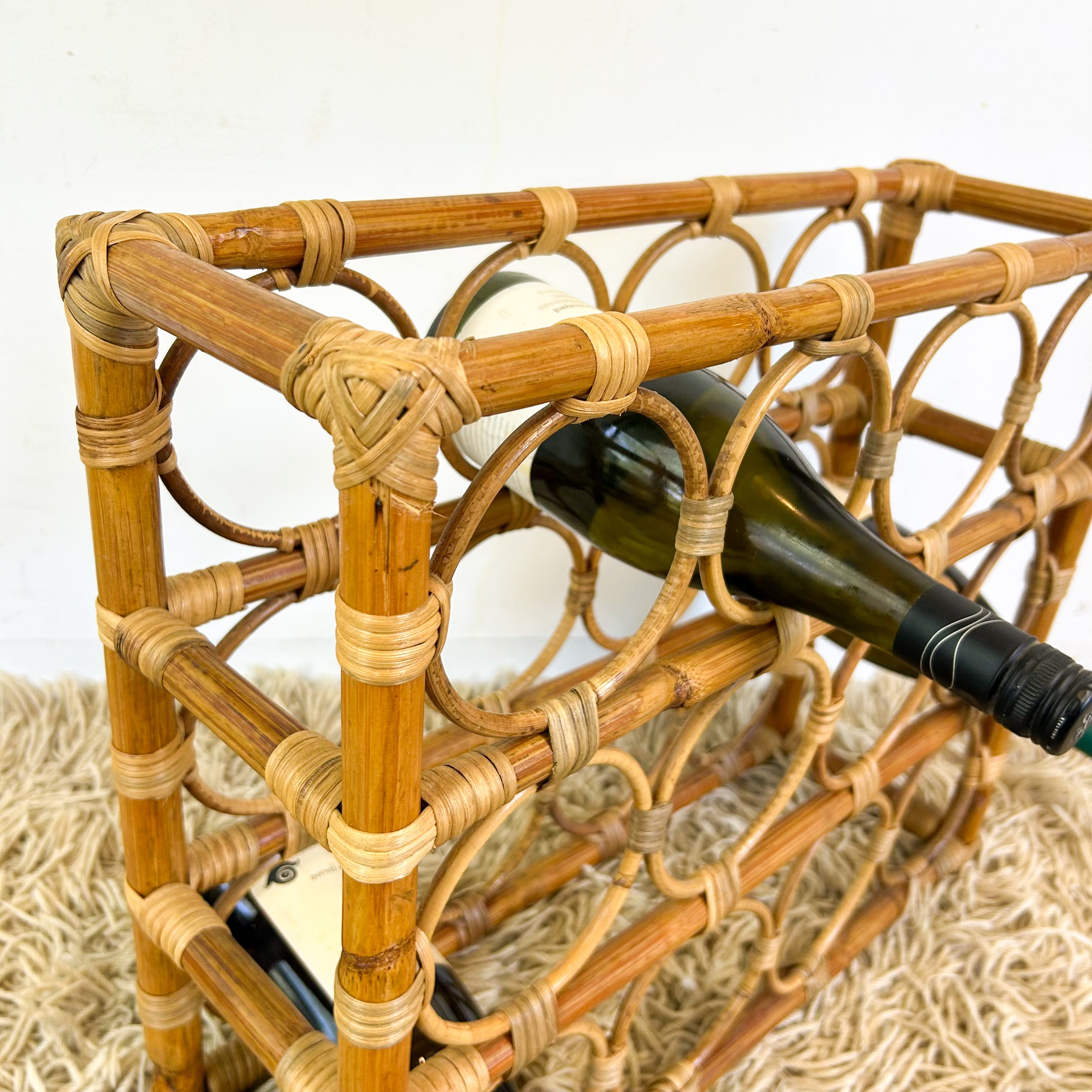 CANE WINE RACK