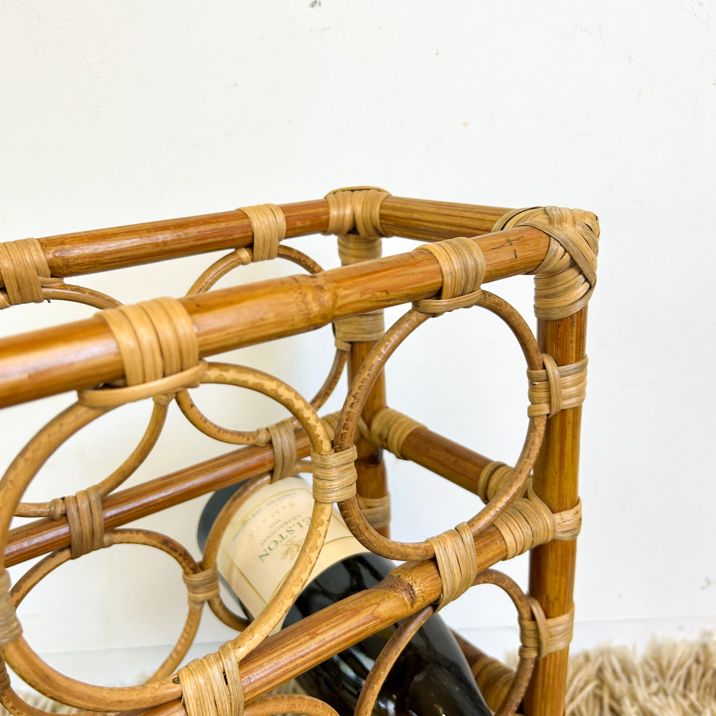 CANE WINE RACK