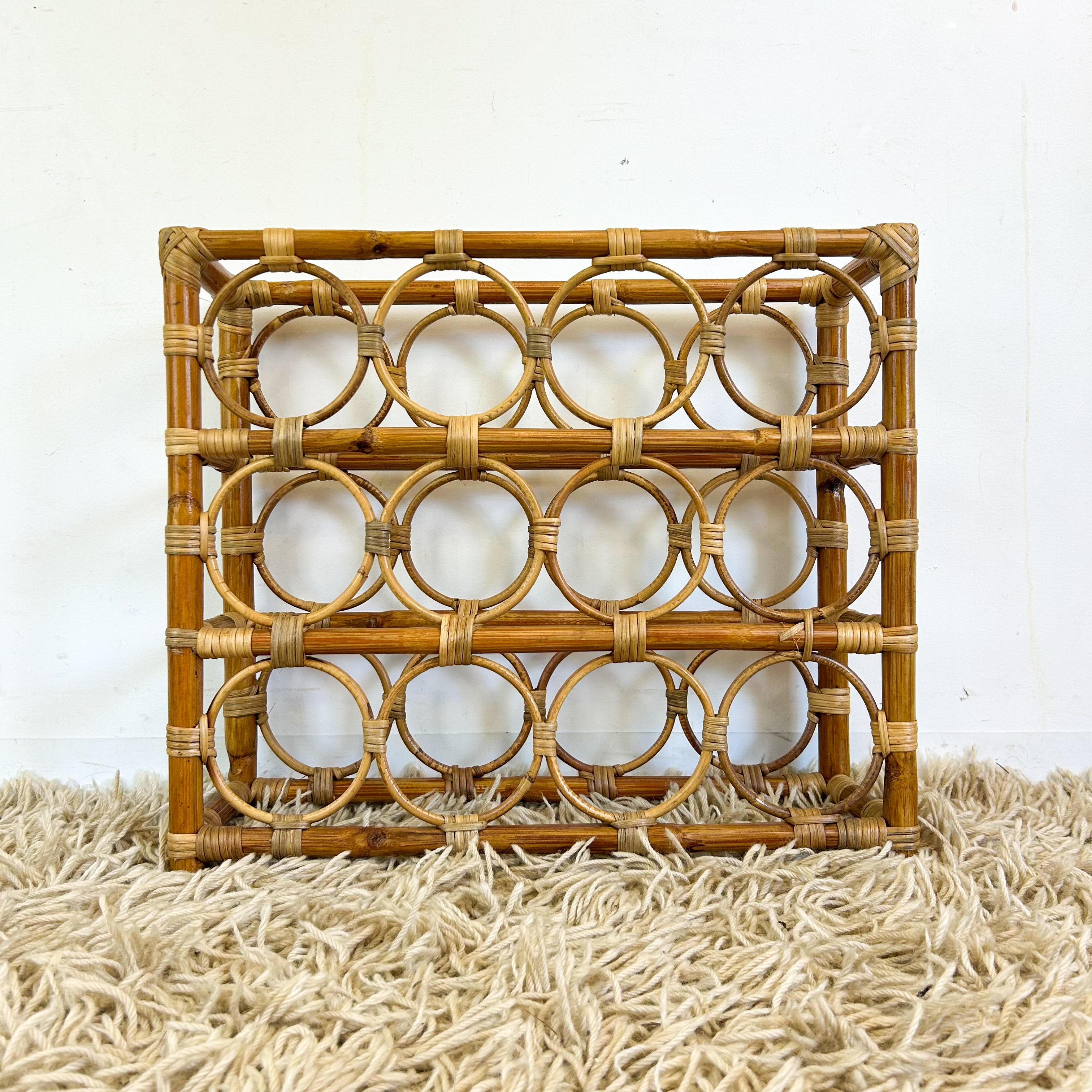 CANE WINE RACK