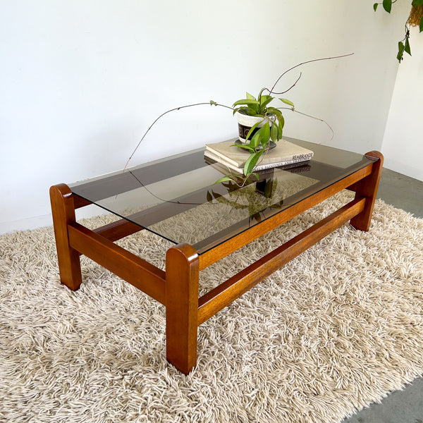 SMOKY GLASS COFFEE TABLE