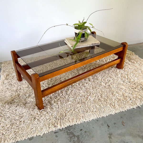 SMOKY GLASS COFFEE TABLE