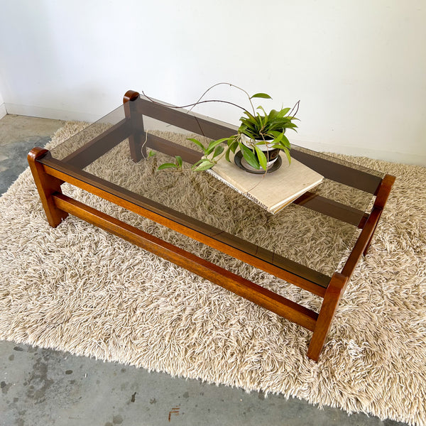 SMOKY GLASS COFFEE TABLE