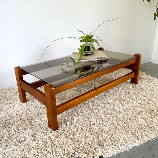 SMOKY GLASS COFFEE TABLE