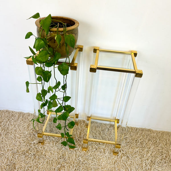 1970s GOLD ACRYLIC PEDESTALS - HEY JUDE WORKSHOP • Vintage furniture & objects Melbourne