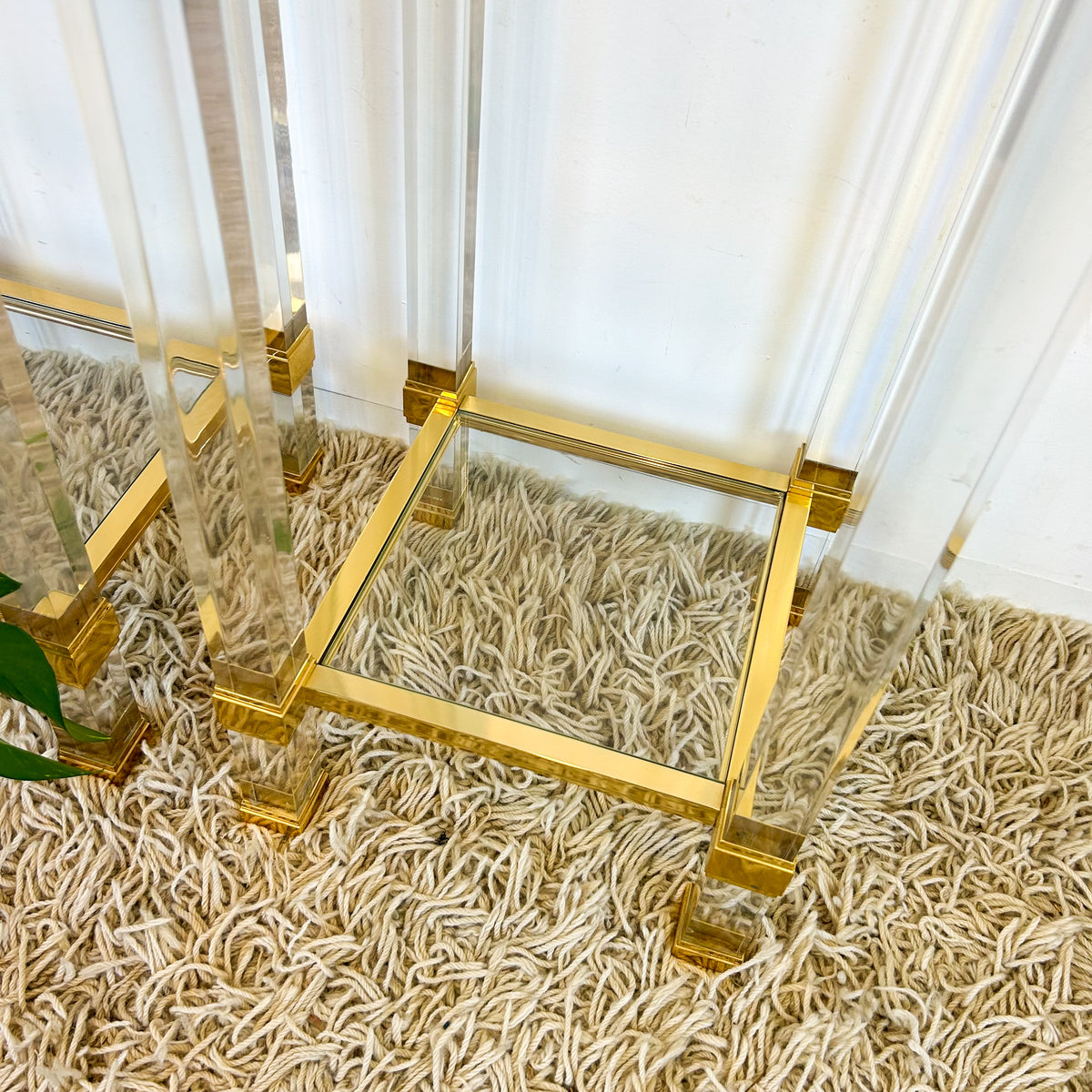 1970s GOLD ACRYLIC PEDESTALS - HEY JUDE WORKSHOP • Vintage furniture & objects Melbourne
