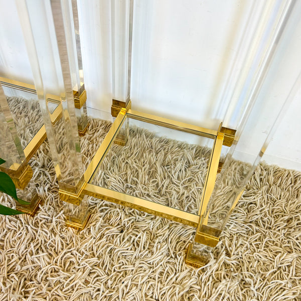 1970s GOLD ACRYLIC PEDESTALS - HEY JUDE WORKSHOP • Vintage furniture & objects Melbourne