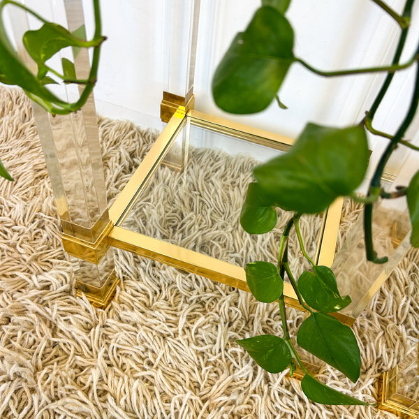 1970s GOLD ACRYLIC PEDESTALS - HEY JUDE WORKSHOP • Vintage furniture & objects Melbourne