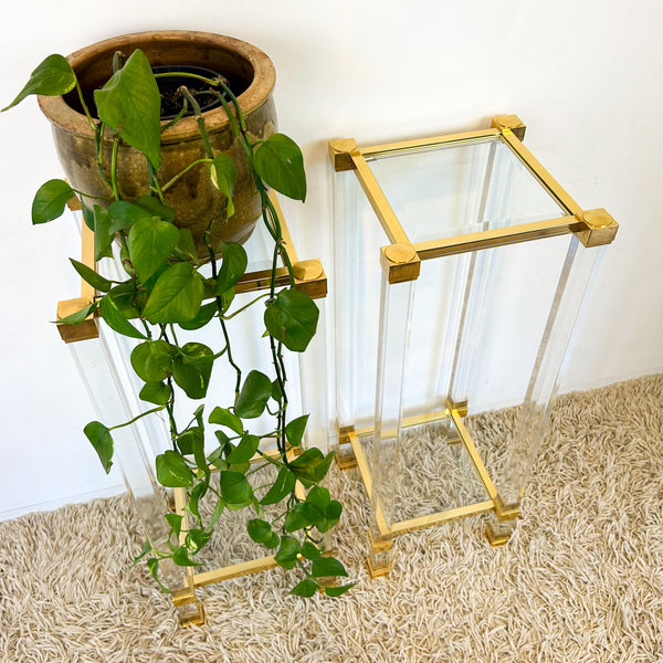 1970s GOLD ACRYLIC PEDESTALS - HEY JUDE WORKSHOP • Vintage furniture & objects Melbourne
