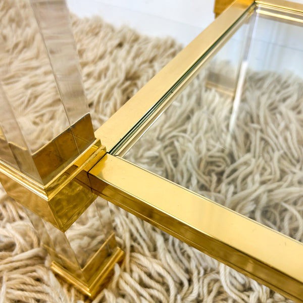 1970s GOLD ACRYLIC PEDESTALS - HEY JUDE WORKSHOP • Vintage furniture & objects Melbourne