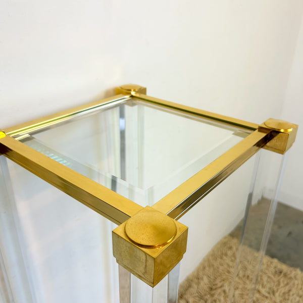 1970s GOLD ACRYLIC PEDESTALS - HEY JUDE WORKSHOP • Vintage furniture & objects Melbourne