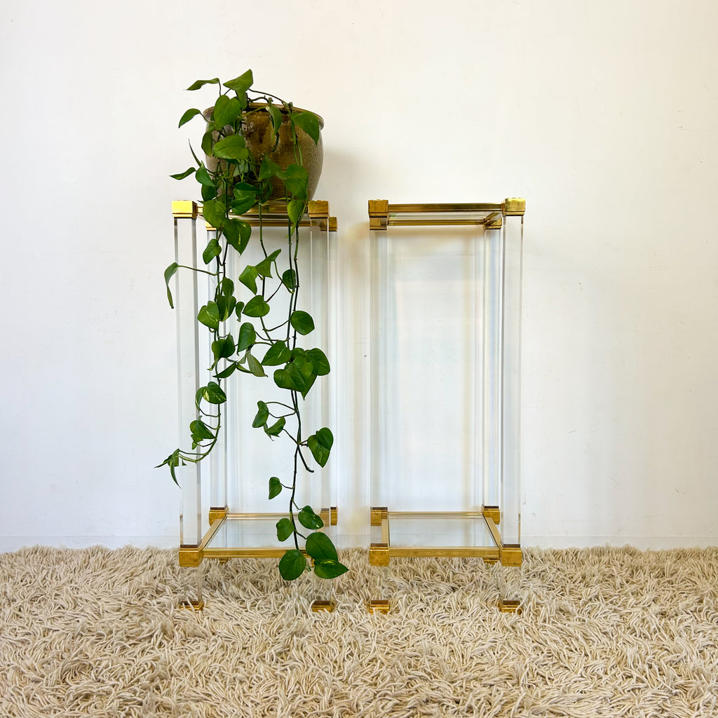 1970s GOLD ACRYLIC PEDESTALS - HEY JUDE WORKSHOP • Vintage furniture & objects Melbourne