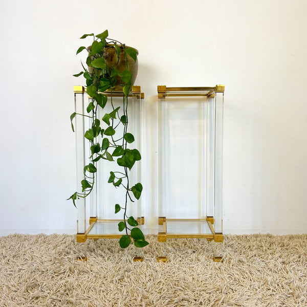 1970s GOLD ACRYLIC PEDESTALS - HEY JUDE WORKSHOP • Vintage furniture & objects Melbourne