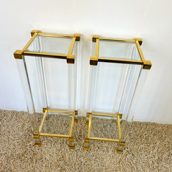 1970s GOLD ACRYLIC PEDESTALS - HEY JUDE WORKSHOP • Vintage furniture & objects Melbourne