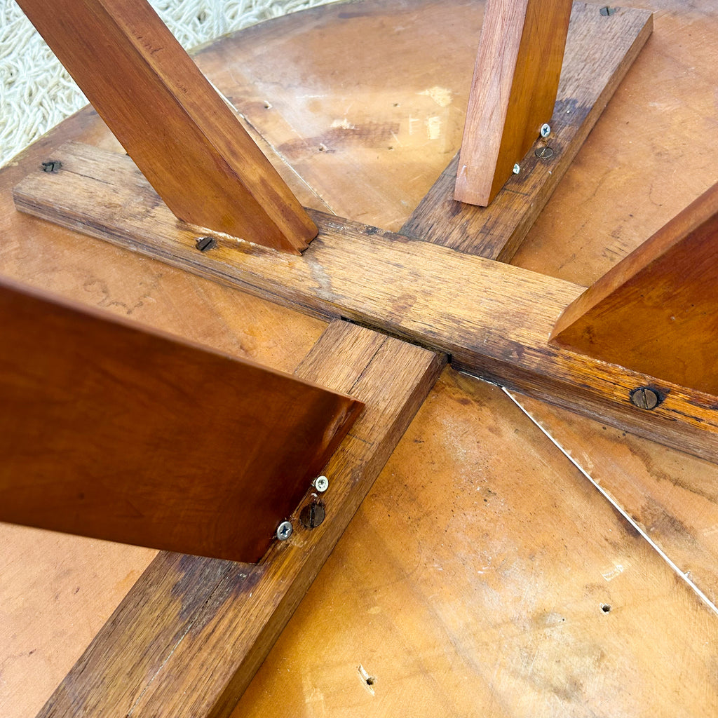 ROUND TIMBER COFFEE TABLE
