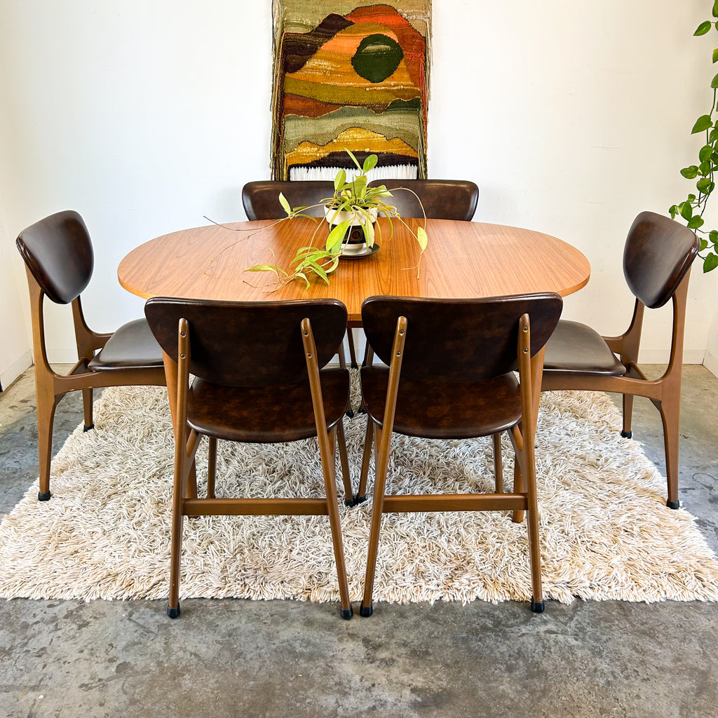 EXTENSION DINING TABLE & SIX CHAIRS