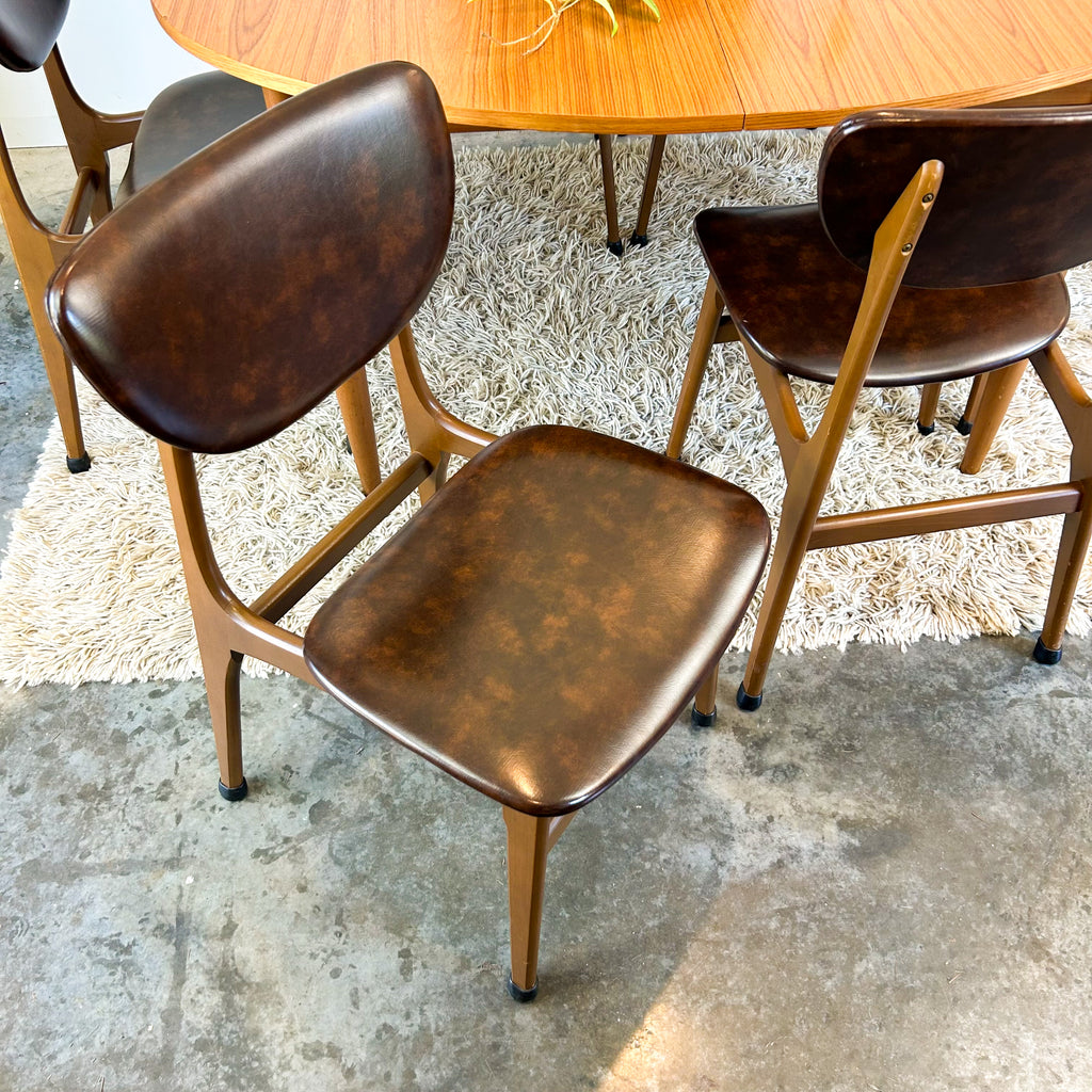 EXTENSION DINING TABLE & SIX CHAIRS