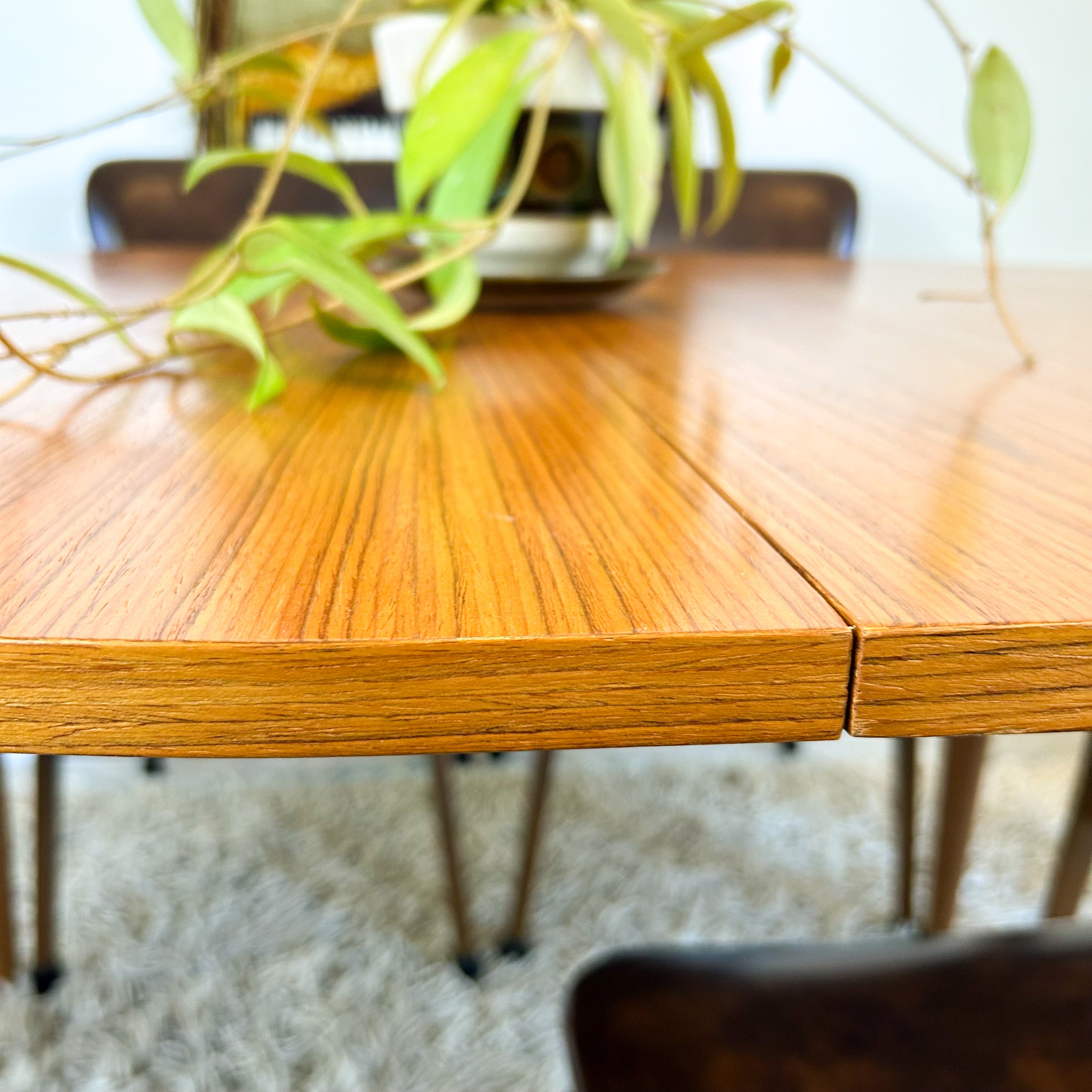 EXTENSION DINING TABLE & SIX CHAIRS