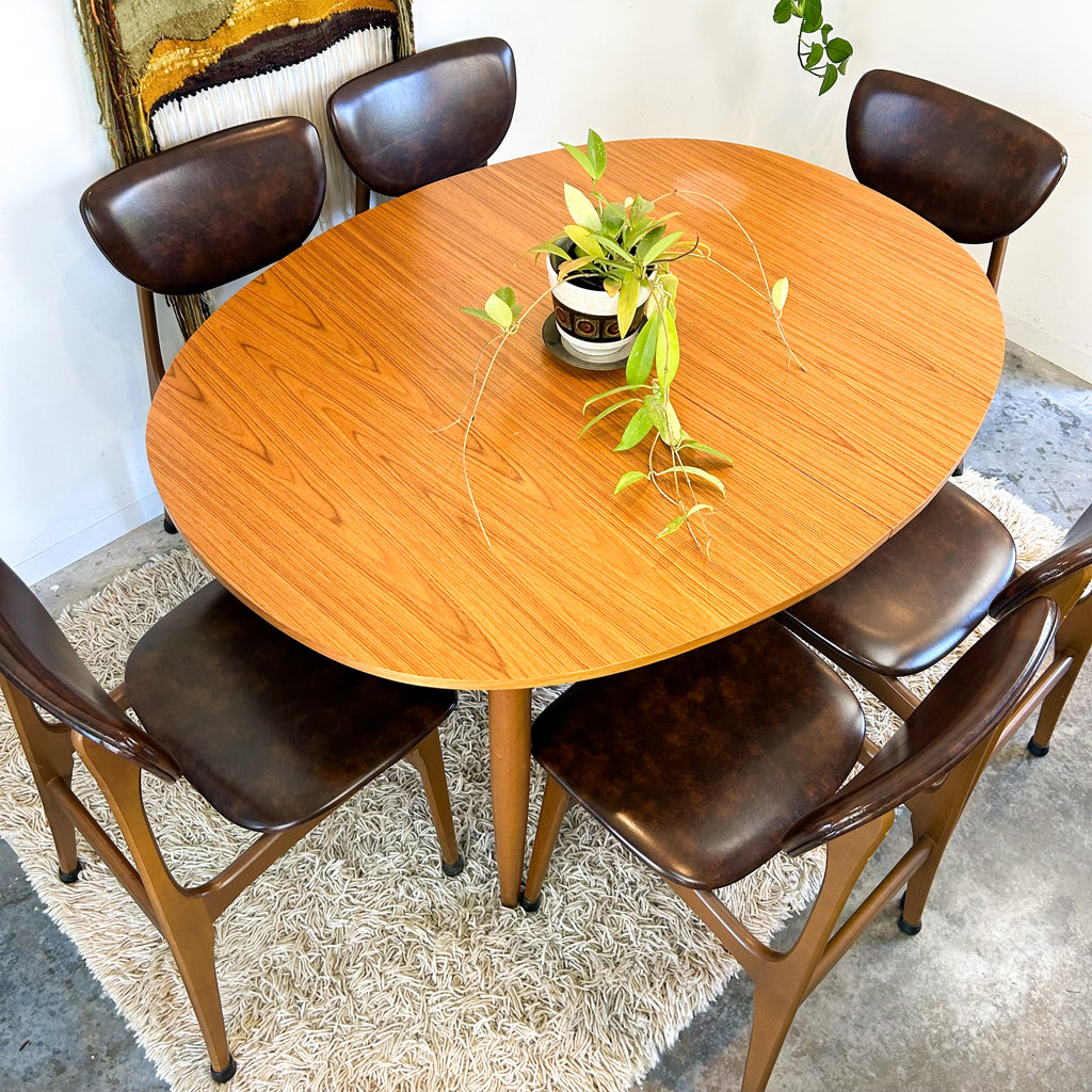 EXTENSION DINING TABLE & SIX CHAIRS