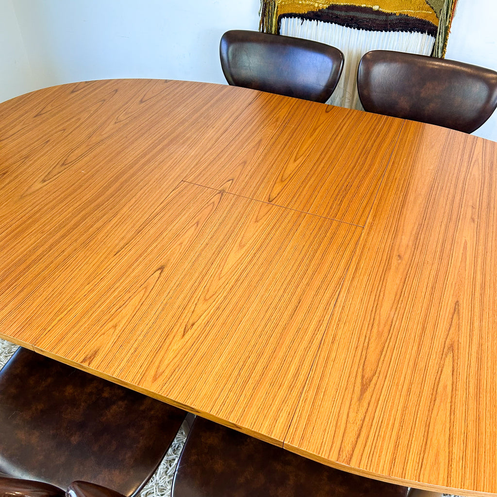 EXTENSION DINING TABLE & SIX CHAIRS
