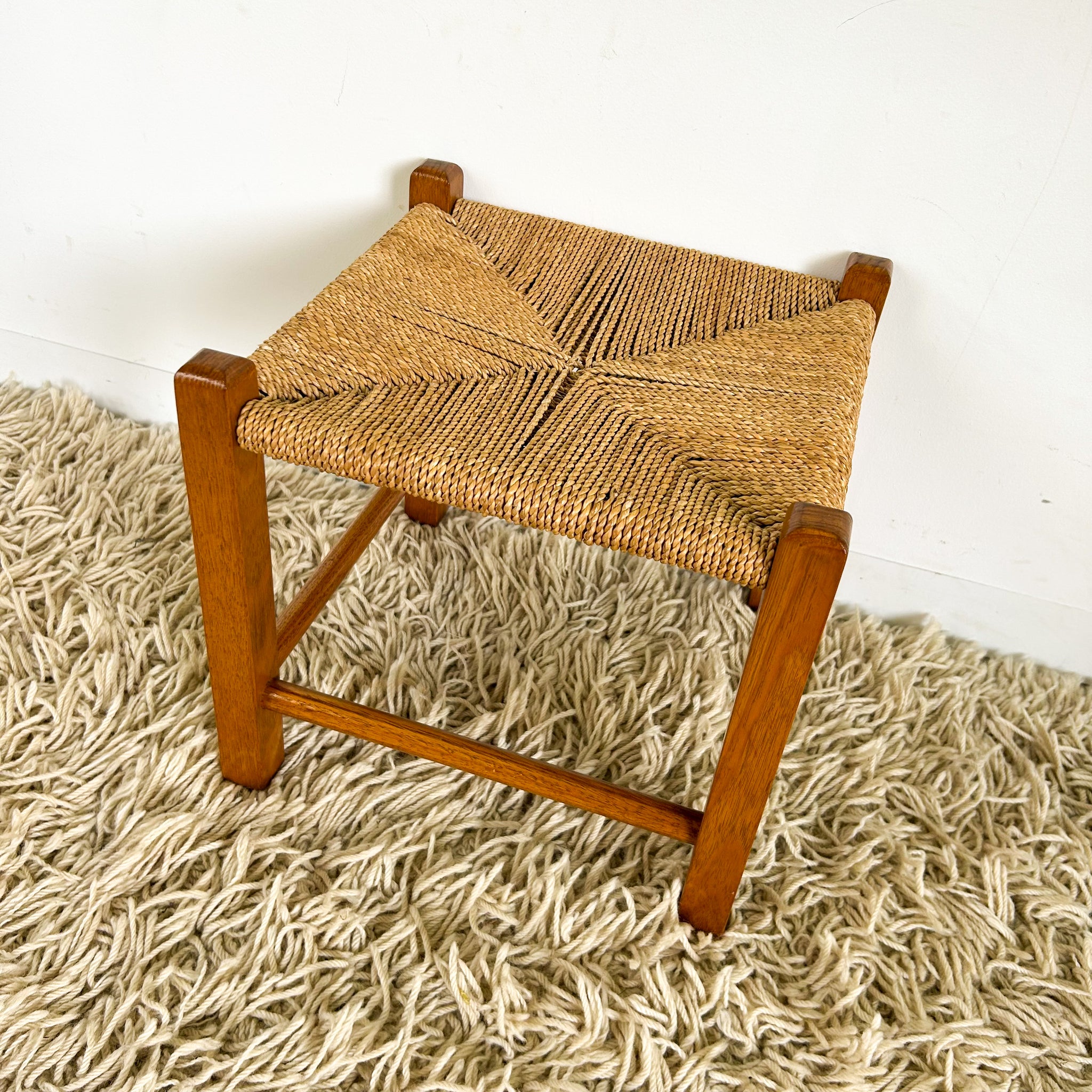LOW WOVEN STOOL