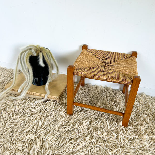 LOW WOVEN STOOL