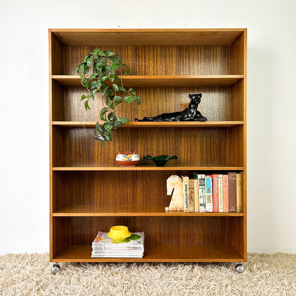 LARGE BOOKCASE ON CASTOR WHEELS #2 - HEY JUDE WORKSHOP • Vintage furniture & objects Melbourne
