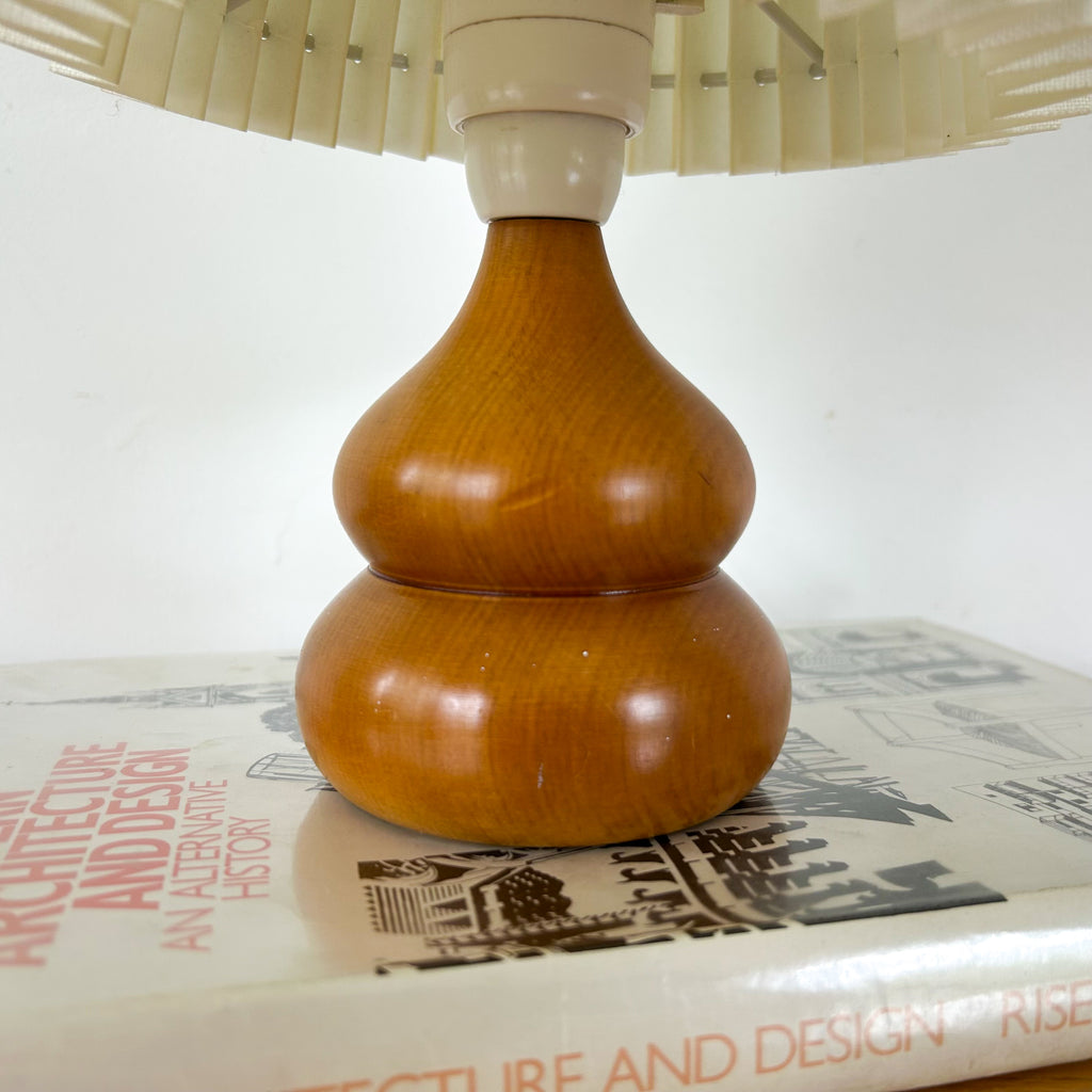 TEAK LAMP WITH SHADE