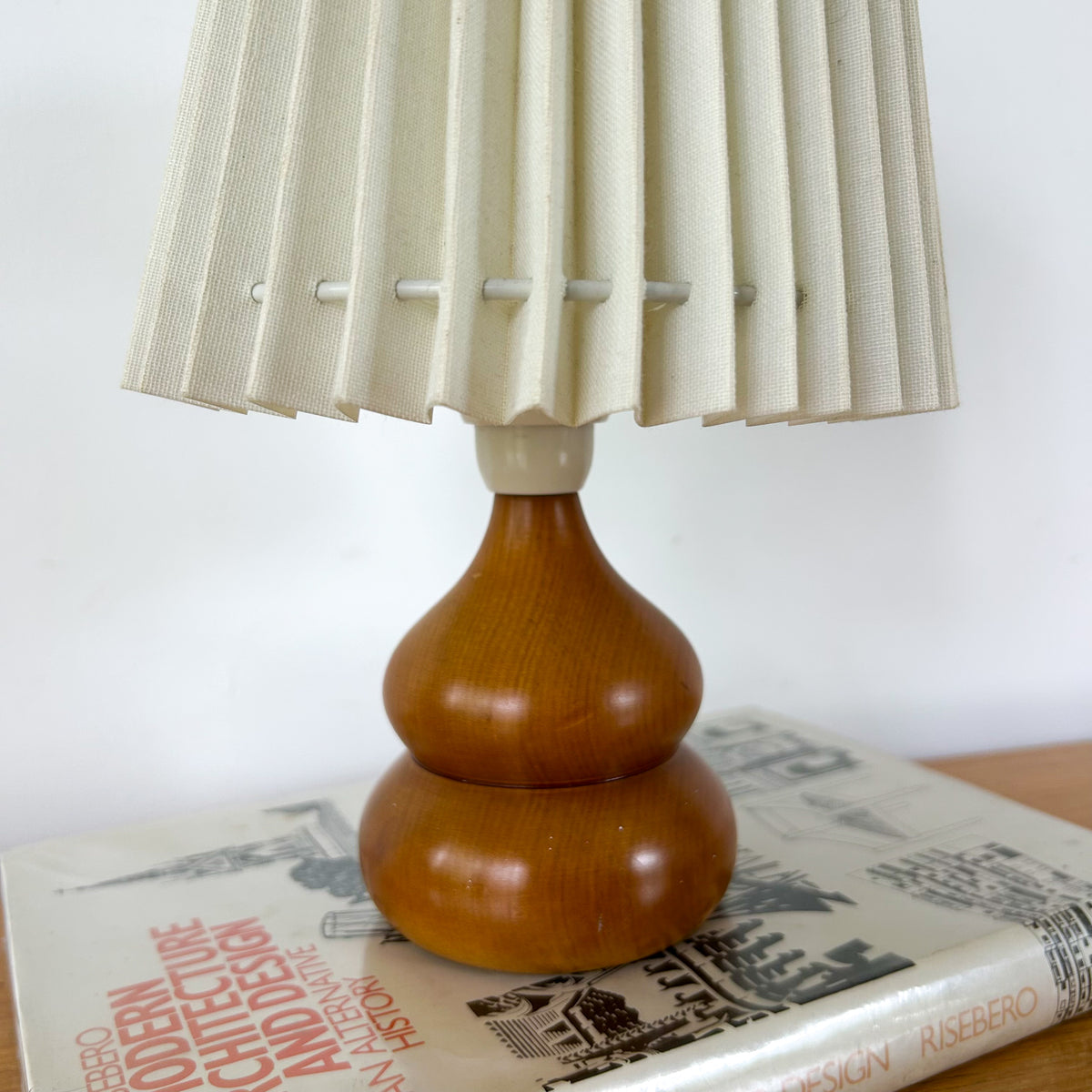 TEAK LAMP WITH SHADE