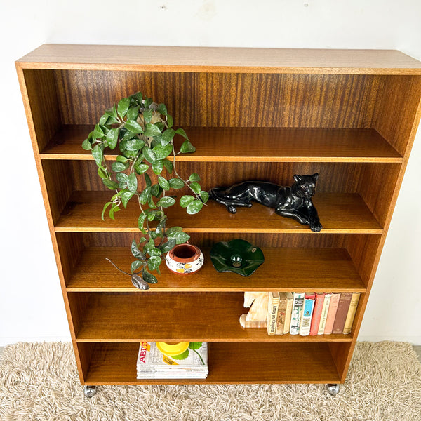 LARGE BOOKCASE ON CASTOR WHEELS #2 - HEY JUDE WORKSHOP • Vintage furniture & objects Melbourne