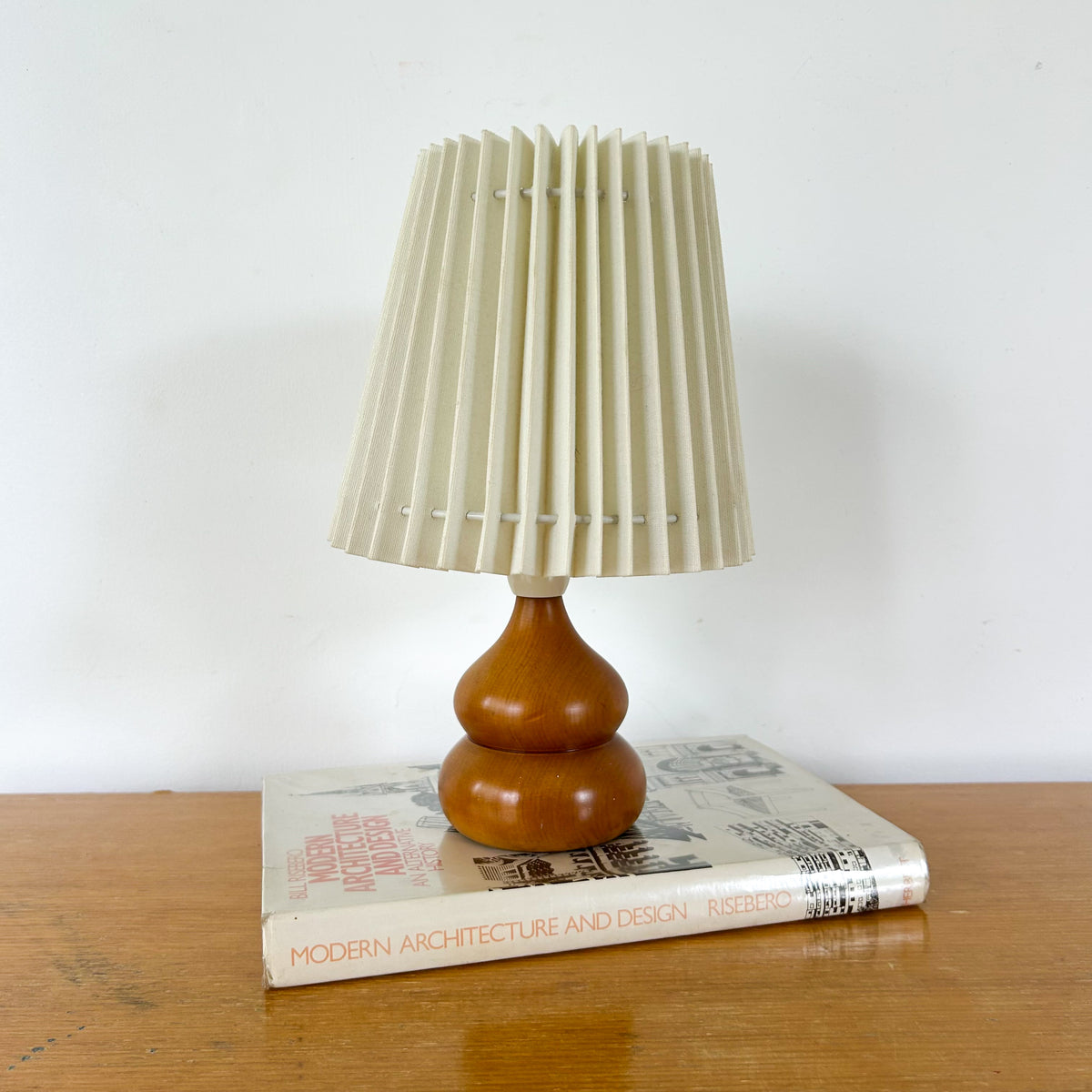 TEAK LAMP WITH SHADE