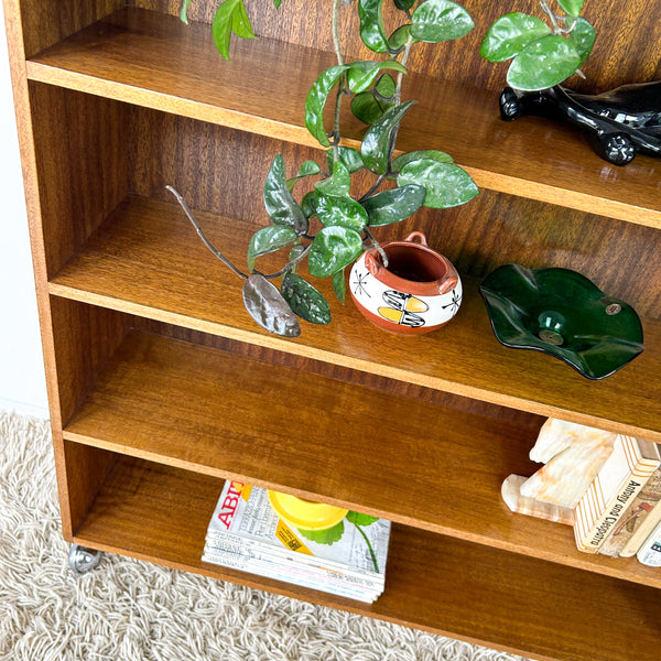 LARGE BOOKCASE ON CASTOR WHEELS #2 - HEY JUDE WORKSHOP • Vintage furniture & objects Melbourne