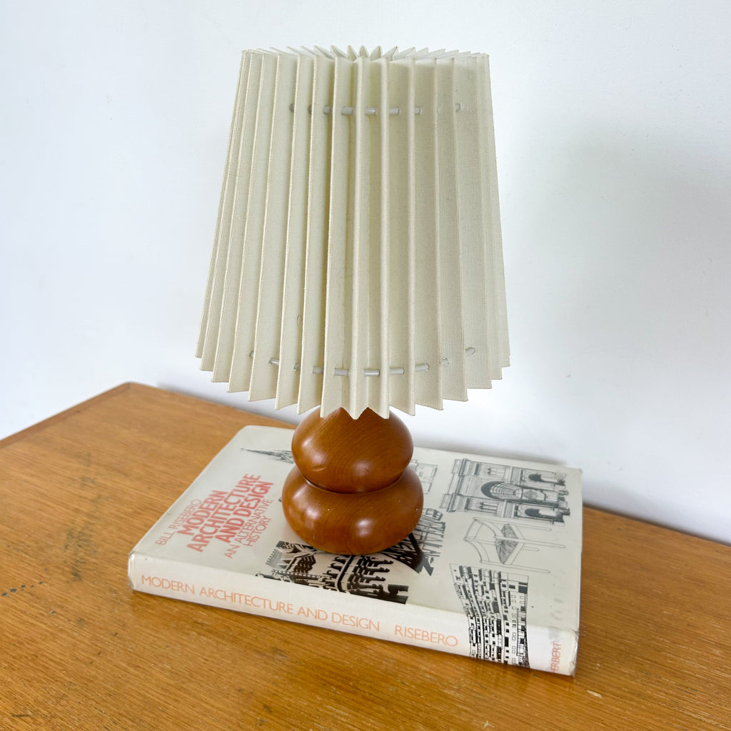 TEAK LAMP WITH SHADE